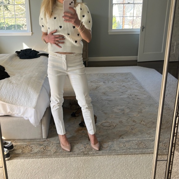Gucci off weight size 40 white cream pants with leather detail - Picture 2 of 8
